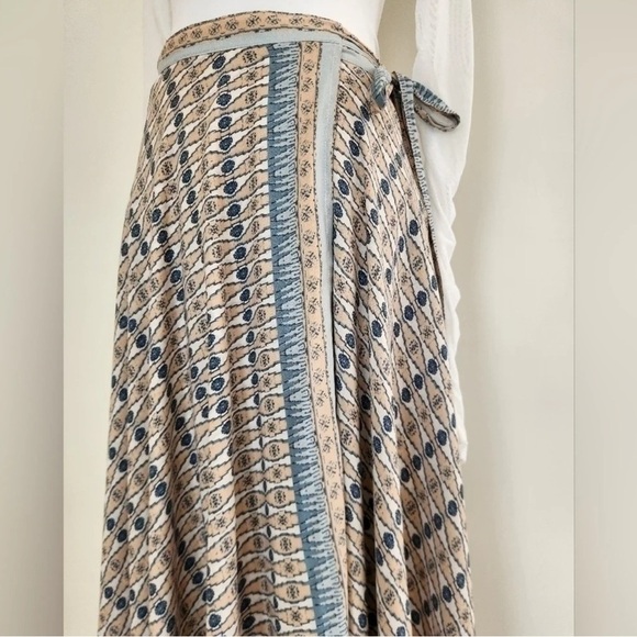 Women’s Free People Wrap Skirt Geometric Mylticolored MIDI Boho Calm 6 - Picture 6 of 9